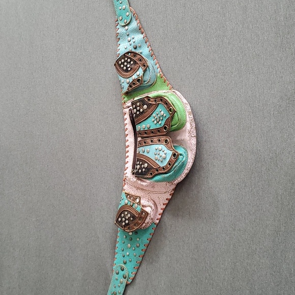 Hand Painted Genuine Leather Utility Festival Belt - Picture 15 of 15